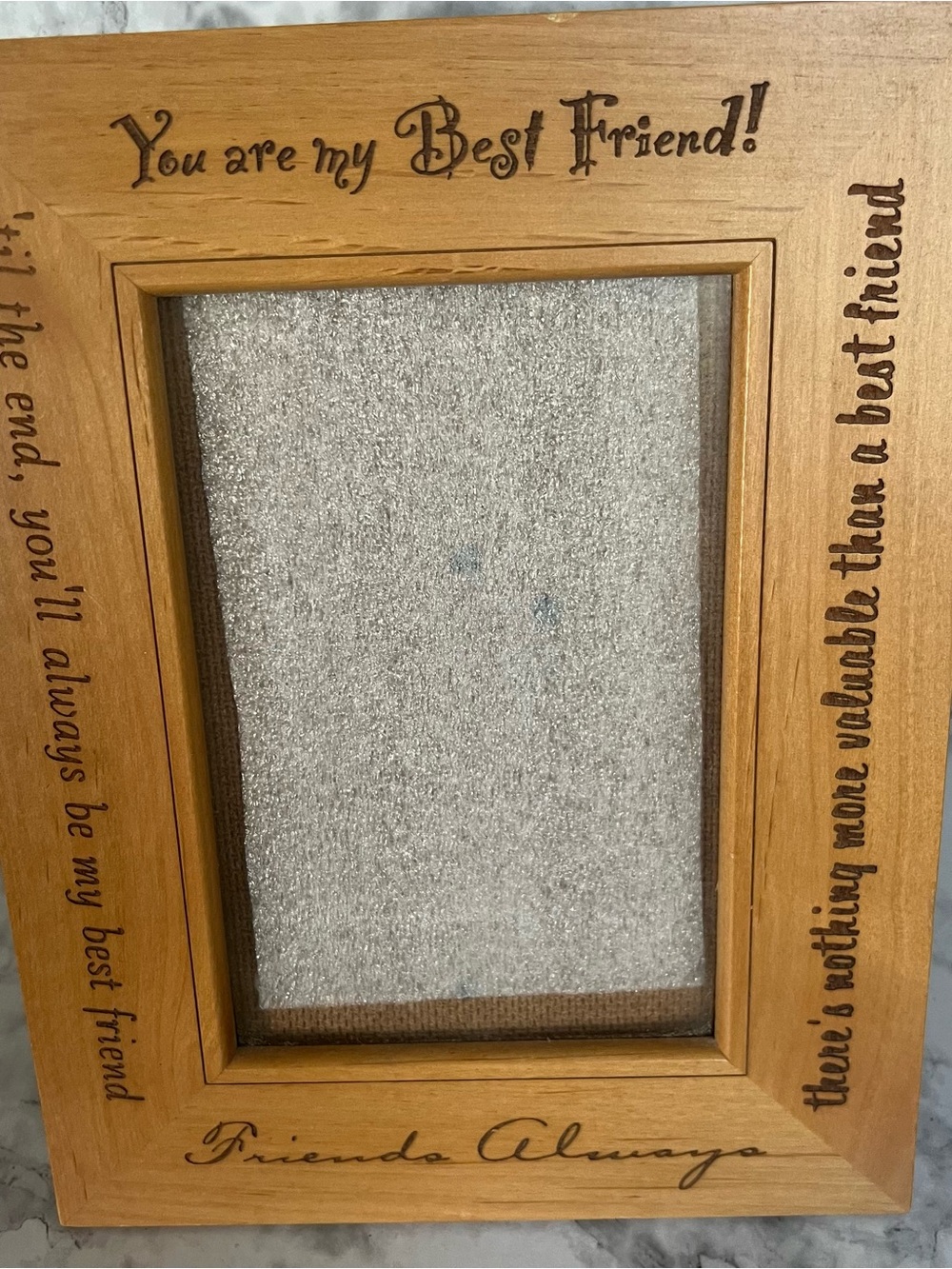 Wooden 'You Are My Best Friend' Picture Frame - Natural Brown